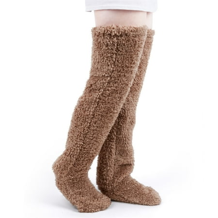 

Women＇s Winter Over Knee High Footless Socks Leg Warmer Adjustable Comfortable Woolen Leg Cover Sock