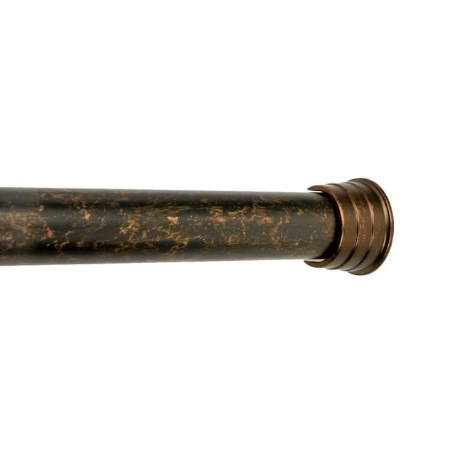 Tailor & Taylor 1 Inch Decorative Curtain Rod, 72 inches Width Windows Rod with Y Style Bracket with Metal Wall Mount Brackets Finials for Living Room, Kitchen and Windows (Walnut)