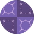 thumbnail image 1 of Ahgly Company Machine Washable Indoor Round Transitional Purple Amethyst Purple Area Rugs, 4' Round, 1 of 7