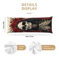 thumbnail image 3 of Lsque Gothic Skull With Roses Body Pillow Case Cover,Ultra-Soft Microfiber Bed Pillow Cases 20x54 inches,Elegant Bedding,Breathable Durable Pillow Cover with Envelope Closure, 3 of 8
