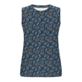 thumbnail image 3 of Pounoo Débardeurs pour Femmes Imprimé Tropical Sans Manches Col Rond Coupe Ample Respirant Extensible Pulls Décontractés Blouses Quotidiennes Style Vacances Cadeau, 3 of 6
