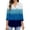 Blue, variant on LEAVINGSUO Fall Winter V Neck Long Tops for Women, Womens Tops Fashion Woman V Neck Three Quarter 3/4Sleeve T Shirt Printing Blouse Tops Sweatshirt