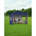 thumbnail image 7 of Luku 10x10 FT Instant Pop-Up Canopy Tent with 3 Removable Sidewalls, One-Push Quick Setup, Commercial-Grade Waterproof Sun Shelter, Adjustable Height, Black Outdoor Event Tent, 7 of 7