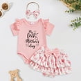 thumbnail image 2 of CAICJ98 My First Mothers Day Baby Girl Outfit Newborn 1st Letter Romper Floral Bloomers Tutu Skirt Headband Set Infant Summer Clothes (Red,9-12 Months), 2 of 7