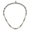 thumbnail image 4 of 925 Sterling Silver Fancy Pearl Necklace Chain Shey Couture with 14K Accent 18 Inch Antiqued 8mm Freshwater Cultured mm, 4 of 4