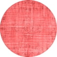 thumbnail image 1 of Ahgly Company Indoor Round Abstract Red Contemporary Area Rugs, 5' Round, 1 of 4
