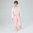 thumbnail image 2 of Gubotare Kids Snow Bibs Waterproof Snow Bibs Ski Overalls Boys Girls Snow Pants Unisex Winter Insulated Snowboard Pants Waterproof Windproof Ski Bibs Size 12-14 (Pink,12-14 Years), 2 of 7