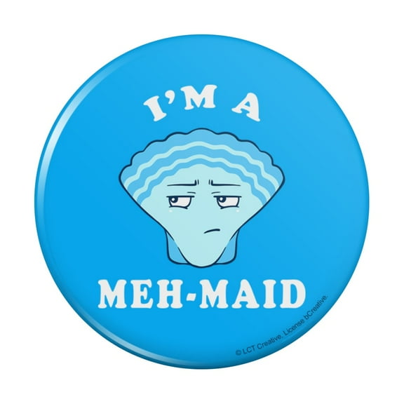 I'm a Meh-Maid Funny Humor Pinback Button Pin