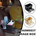 thumbnail image 4 of Car Armrest Storage Box Towel Water Cup Holder Car Hot Console J5 Organizer, 4 of 9