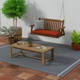 thumbnail image 2 of Jordan Manufacturing Sunbrella 48" x 18" Canvas Terracotta Red Solid Rectangular Outdoor Bench Cushion with Ties, 2 of 4