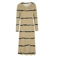 thumbnail image 6 of ChaoHeng Women Dresses $5.00 Party Dresses for Women Women' Printed Long Sleeve V-Neck Mid Calf Dress, 6 of 7