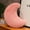 Pink, variant on Moon Shaped Pillow with Soft Faux Fur for Couch Bed Sofa, Cute Half Moon Pillows with Room Decor for Bedroom Living Room