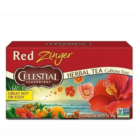 UPC 070734000027 product image for Celestial Seasonings Caffeine-Free Red Zinger Herbal Tea Bags  20 Ct | upcitemdb.com