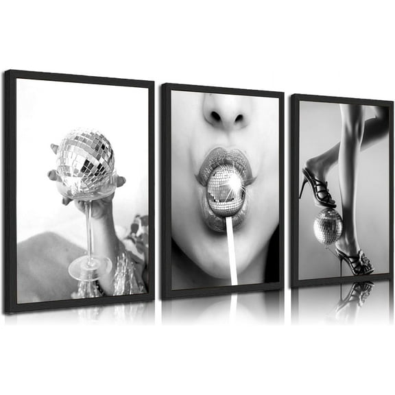 African American Black Woman Canvas Wall Art pink Fashion Black Girl Posters Prints Wall Decor Pictures for Home Living Room Bedroom Bathroom Decoration Unframed