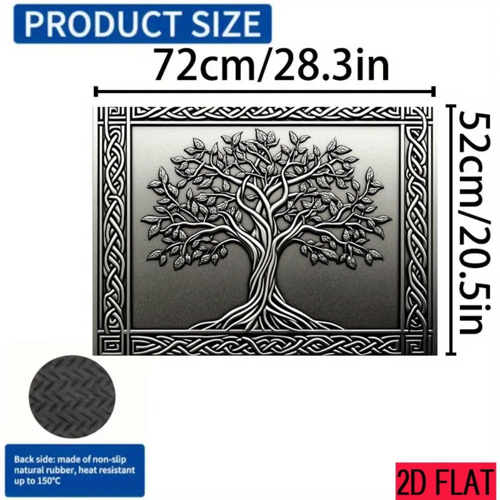 2D flat 1 kitchen stove cover, simple and artistic pattern design, Nordic-style kitchen mat, coffee machine mat, operation counter decoration, the first choice for kitchen gifts. The size is 28.3x20.