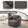 thumbnail image 5 of Euroco 360° Swivel Accent Chair with Ergonomic Armrests and Luxe Boucle Cushion, 5 of 9