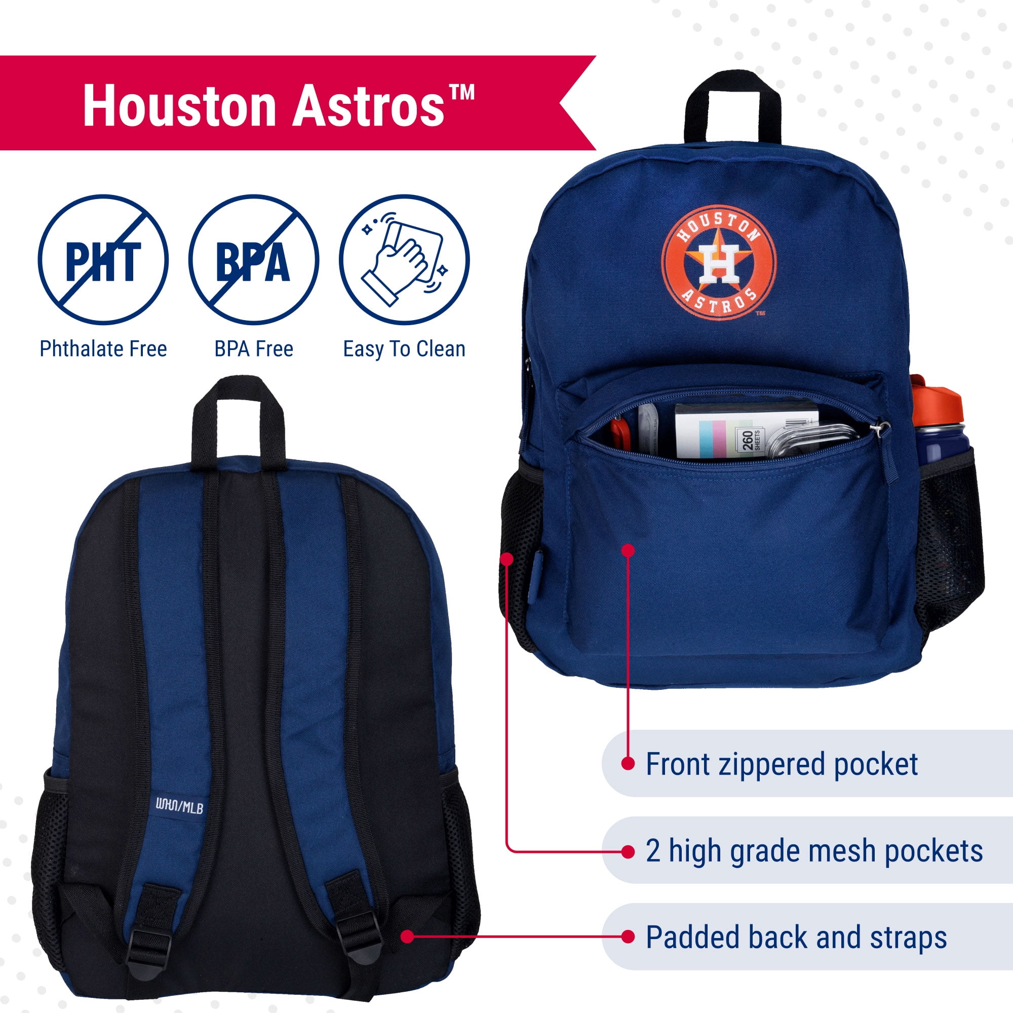 Wildkin Houston Astros Lunch Box & Backpack 2-Piece Set - Walmart.com