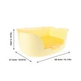 thumbnail image 2 of OULII Bunny Litter Pan Plastic Yellow For Rabbit Pet Cage 1Pcs, 2 of 7