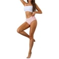 thumbnail image 2 of INSPIRE CHIC Women's Mid-Waisted Full Coverage Briefs Tummy Control Underwear Cotton Panties, 2 of 4