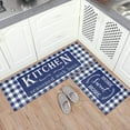 thumbnail image 6 of Blue Buffalo Plaid Kitchen Mat Set of 2 Non Slip Thick Kitchen Rugs and Mats for Floor Comfort Standing Mats for Kitchen, Sink, Office, Laundry, 17"x47"+17"x28", 6 of 6