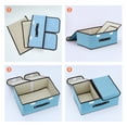 thumbnail image 3 of Unique Bargains Collapsible Storage Bin Basket with Handle for Shelves Organization Blue, 3 of 8