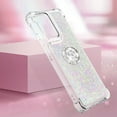 thumbnail image 6 of Case for Motorola Moto Edge 5G 2024 Case Glitter Liquid with Ring Kickstand, Cute Clear Flowing Quicksand Soft TPU Protective Grils Women Bling Case for Moto Edge 5G 2024 Colorful YBR, 6 of 14