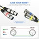 thumbnail image 4 of Snake Cable Heams XLR Professional de 4 canales, 3 pies, paquete de 2, 4 of 7