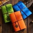 thumbnail image 4 of JIEMUCES Engraving Faux Leather Recipe Book Handmade Journal Notebook Waterproof Maple Leaf Print Diary Family Cookbooks Anniversary Gift, 4 of 8