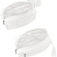 thumbnail image 4 of Unisex Mini Belt Bag with Adjustable Strap Small Waist Pouch for Workout Running Travelling Hiking, Grid White, 4 of 11