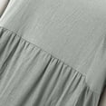 thumbnail image 4 of Vestido de algodón y lino con corte en A para mujer 2025 - Cuello redondo, tallas grandes, corte holgado, ropa informal de oficina para verano, 4 of 6