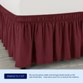 Subrtex King Size Elastic Wrap Around Bed Skirt Dust Ruffle, Soft Frame