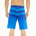 thumbnail image 3 of Aayomet Mens Swim Trunks Summer Casual Striped Splicing Suit Waist Adjustable Drawstring Triangle Liner Pocket (Blue, 40), 3 of 5