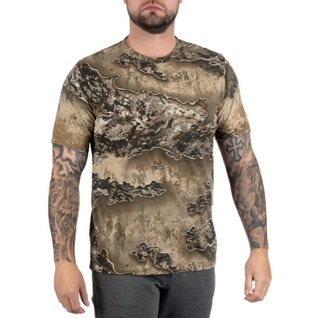 Men s Short Sleeve Camo Tee Scent Control Cotton Shirt by Realtree Sizes S-3XL