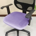 thumbnail image 3 of LAICAIW Housse de Siège de Chaise de Bureau Extensible Résistante à l'Eau Spandex Extensible Jacquard Housse de Chaise d'Ordinateur pour Chaises de Bureau Siège Velours Violet, 3 of 7