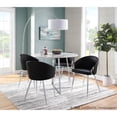thumbnail image 5 of LumiSource Chrome Metal, Black PU Claire Chair - Set of 2, 5 of 12
