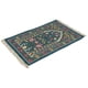 thumbnail image 4 of Alfombra de oración musulmana portátil con exquisito bordado floral, alfombra étnica para adoración, azul, 4 of 14