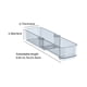 thumbnail image 3 of Caja organizadora de vajilla (1 unidad), 35 x 9,6 x 6 cm, separadores de cajones con compartimentos expandibles de plástico para utensilios de cocina (transparente), 3 of 9