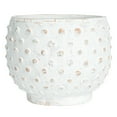 thumbnail image 5 of Creative Co-Op Distressed Terra Cotta Hobnail Planter, White, 5 of 5