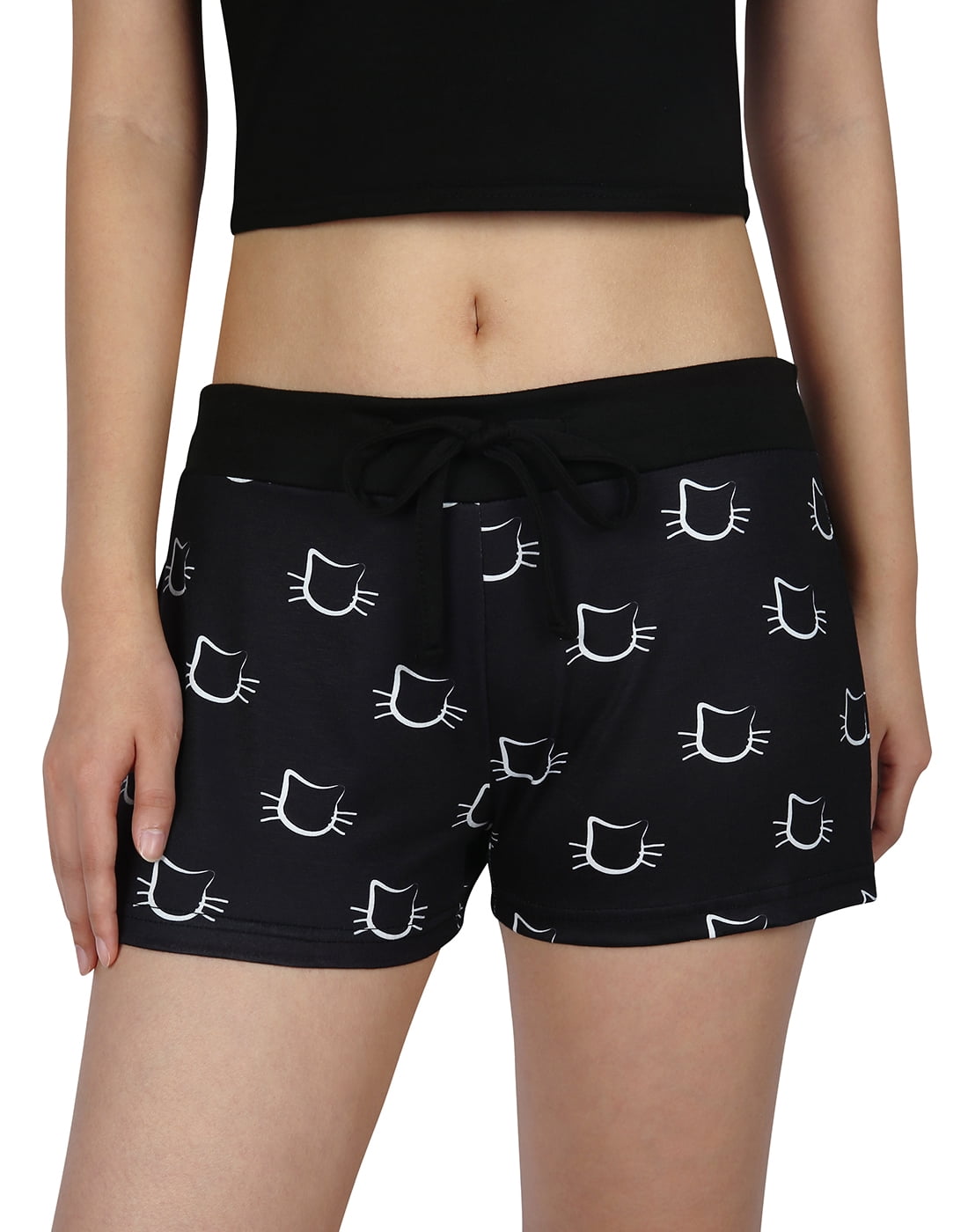 HDE Womens Juniors Pajama Shorts Sleep Wide Waistband Design Print Yoga