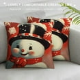 thumbnail image 3 of COMIO  Vintage Christmas Pillow Covers Santa Claus Snowman Gingerbread Hot Cocoa Red Christmas Pillows Decorative Throw Pillows Cases Decorations Winter Holiday Decor for Home Couch, 3 of 5