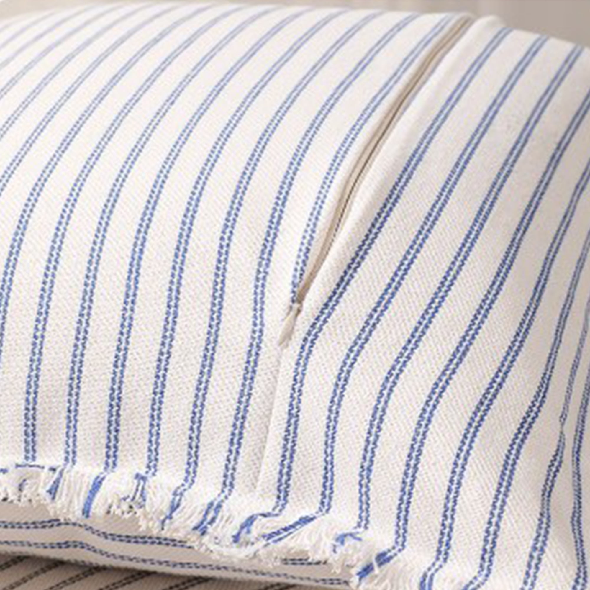 Unique Bargains 2 Pcs Classical Striped Throw Pillow Cover Black 18" x 18"