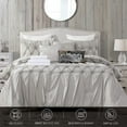 thumbnail image 2 of Mocassi 12-Piece Comforter Set, Ella Bedding Collection includes 6-Piece Smart Sheet Set, Matching Shams & Decorative Pillows, Full/Queen, Silver Gray, 2 of 7