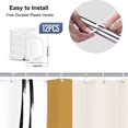 thumbnail image 5 of Abstract Geometric Extra Long Bathroom Shower Curtain 71W by 84H Inch Neutral Black Beige Painting Minimalist Modern Tan Contemporary Polyester Fabric 12 Plastic Hooks Waterproof Decor, 5 of 6