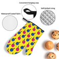 thumbnail image 3 of Sikiie Colorful Ping Pong Oven Mitts and Pot Holders, Silicone Oven Gloves, Heat Resistant Oven Mitts 4Pcs Set, 3 of 6