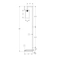 thumbnail image 3 of Monarch 68"h Contemporary Floor Lamp in Black Metal - Glass Shade, 3 of 3