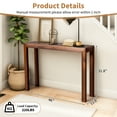 thumbnail image 2 of Ktaxon 46-Inch Burnt Umber Pine Console Table, Stylish Mid-Centry Sofa Table for Living Room, Entryway, or Bedroom, Perfect TV Display Stand, 2 of 8