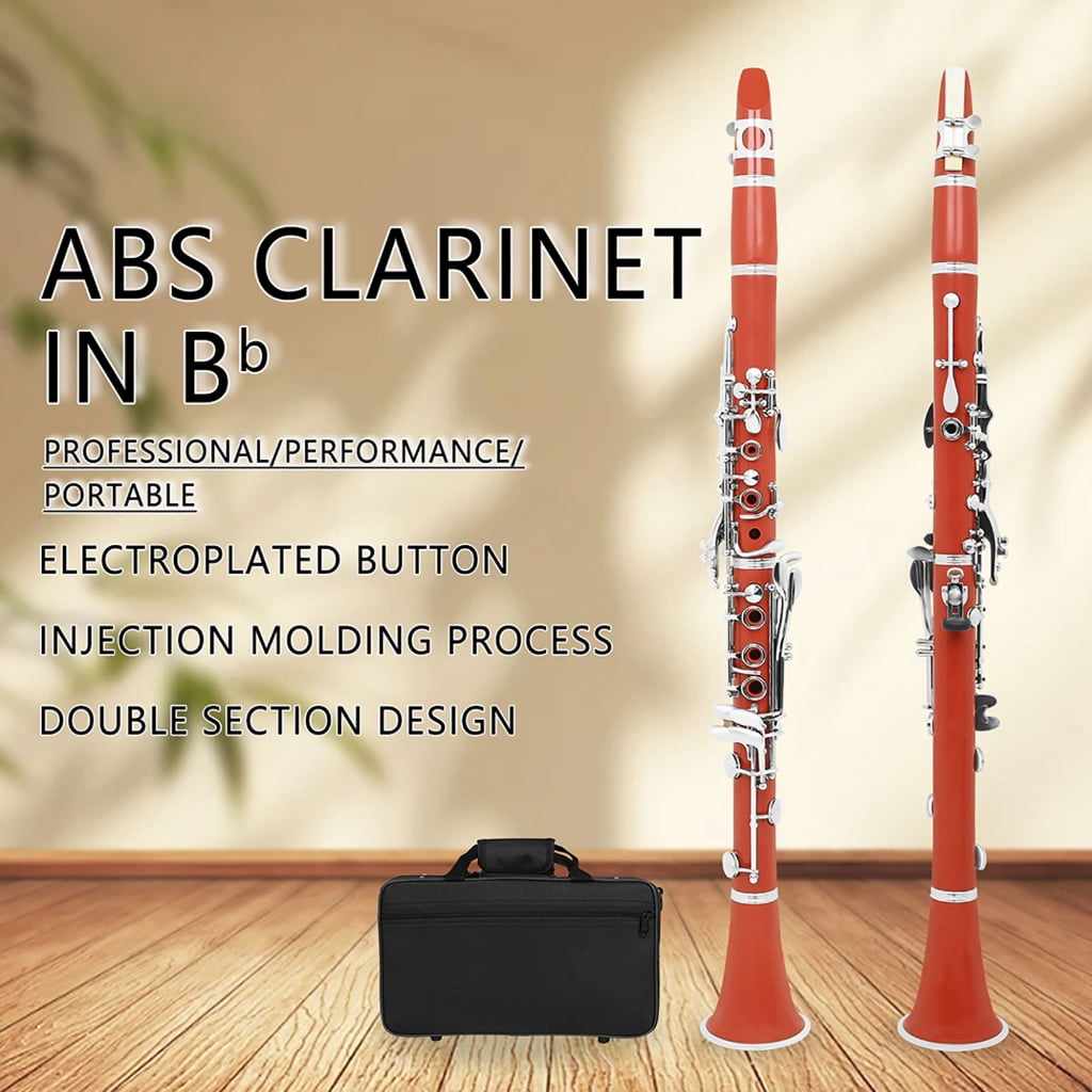 Miiottaa Professional Bb Clarinet for Beginners with Adjustable Tubes and Ergonomic Keys