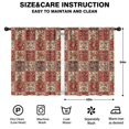 thumbnail image 2 of Blackout Kids Curtains,Red Boho Ethnic Floral Patchwork Pattern Childrens Insulated Curtains Set Of 2,Bedroom Essentials,Toddler Room Decor 42x54in(106x137cm), 2 of 5