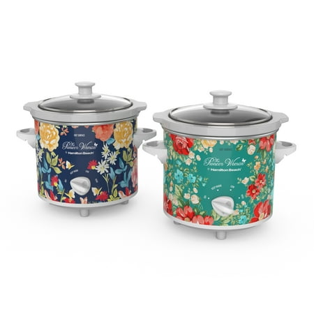 The Pioneer Woman 1.5 Quart Slow Cooker (Set of 2) Fiona Floral/Vintage Floral | Model# 33016 by Hamilton (Best Of Bridge The Family Slow Cooker)