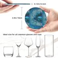 thumbnail image 4 of Posavasos de cuero de 6 piezas, bonitos posavasos de geoda turquesa y azul verdoso para bebidas, posavasos para tazas, regalo de inauguración de la casa, ideal para la decoración del hogar, 4 of 7